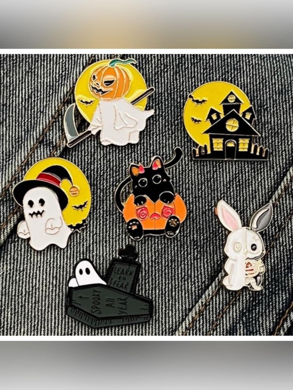 🎃NEW Enamel Pins Set of 9 Halloween Cute Spooky